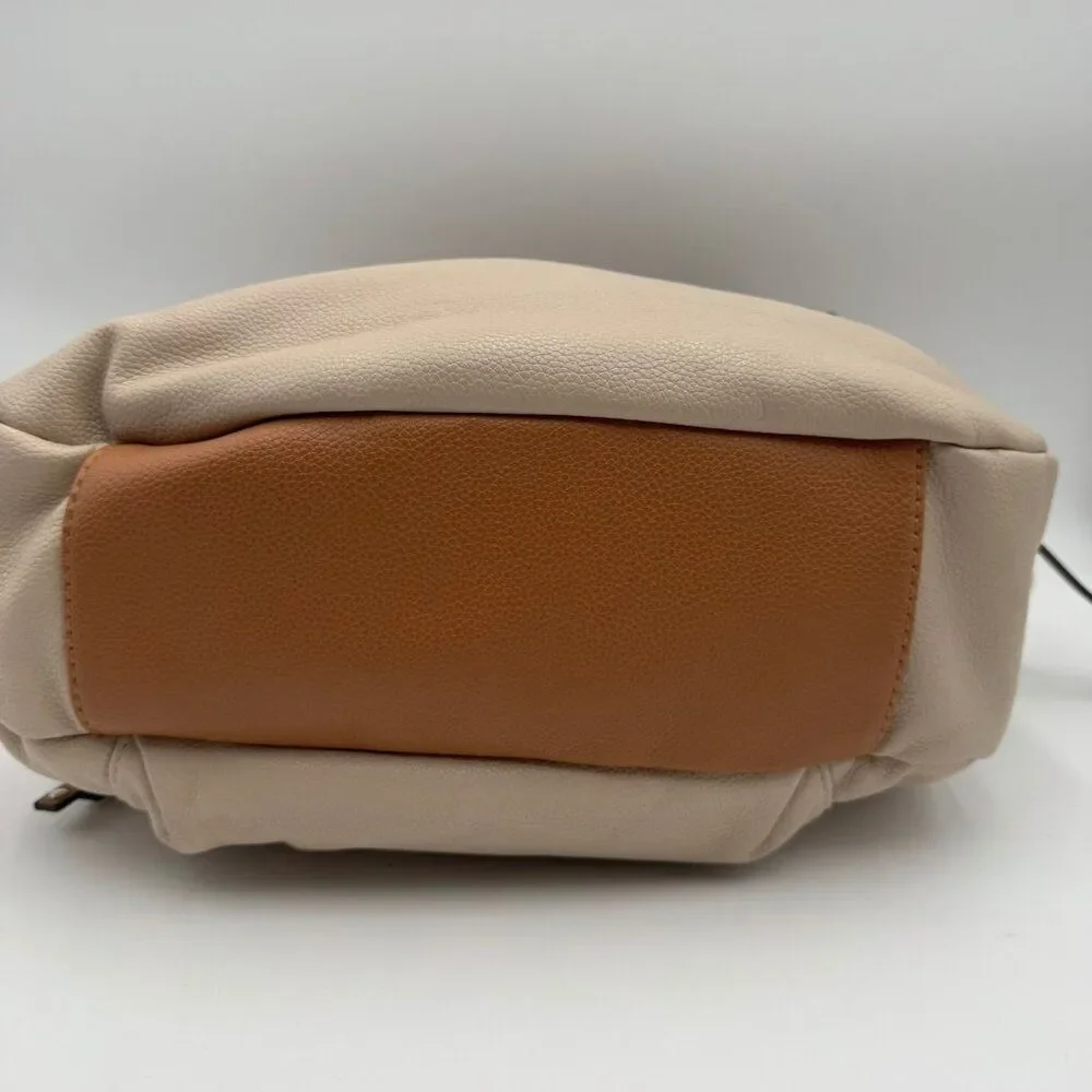 Rosetti Bag Womens Beige Tan Pebbled Leather Shoulder Hobo Satchel Zip Everyday